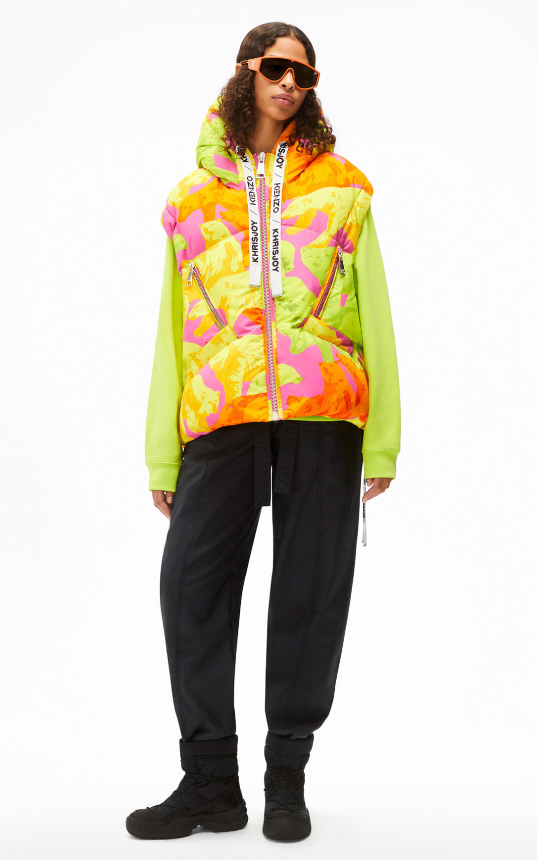 Chaqueta Kenzo Neon Polar Bear Mujer Verde Claro SVY347581